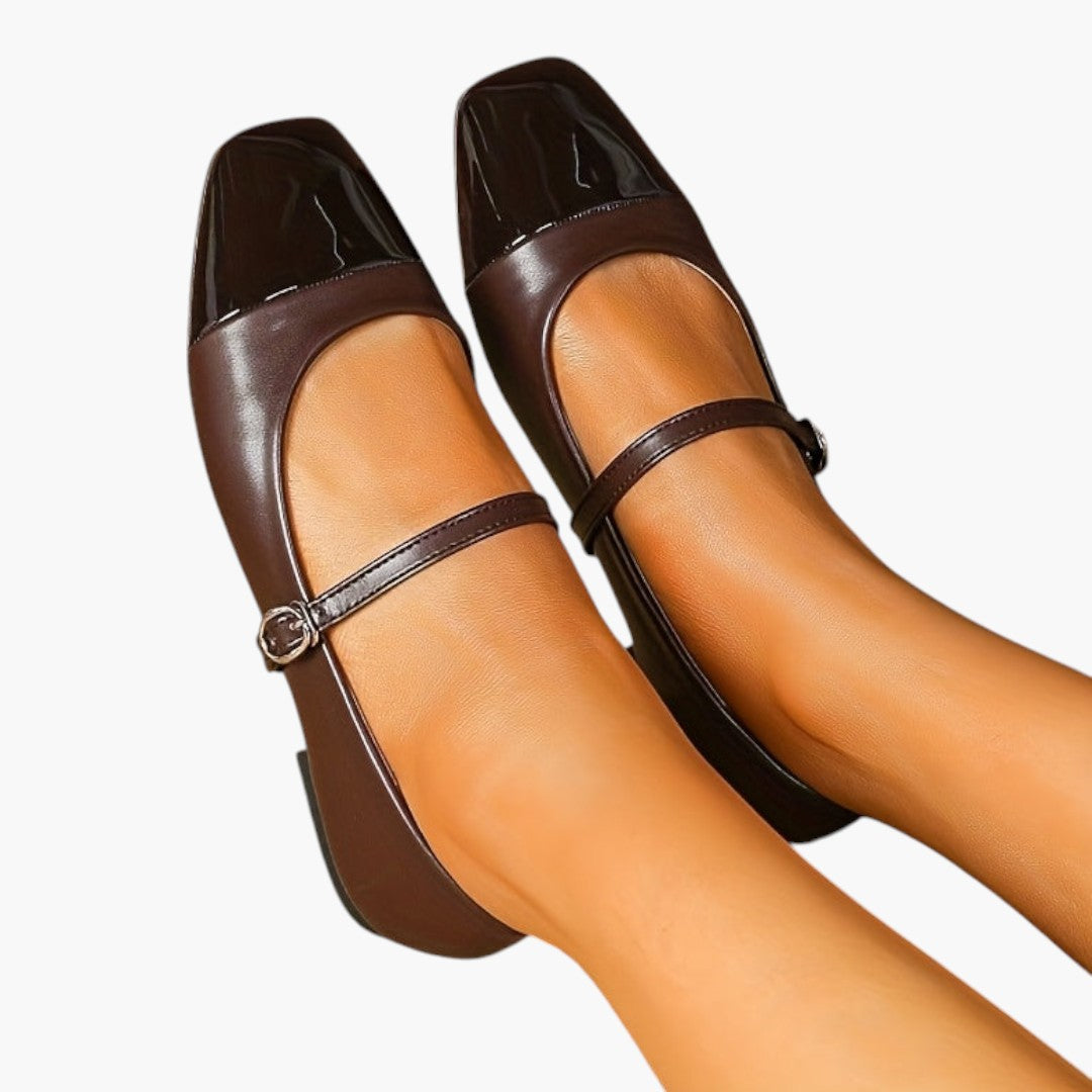 Chaussures Mary Jane Femme avec Bride et Semelle PVC