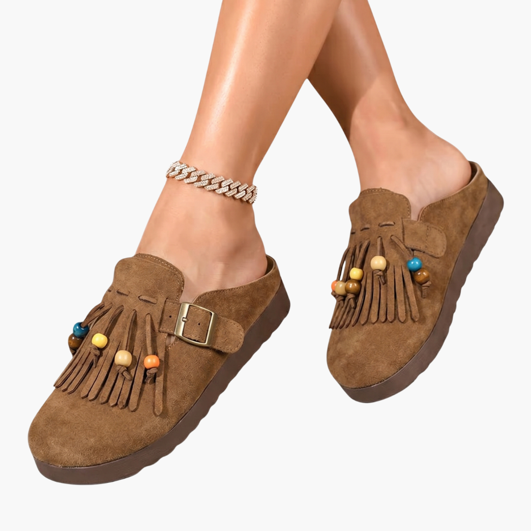 Chaussures Mules Femme avec Bout Rond et Semelle Plateforme