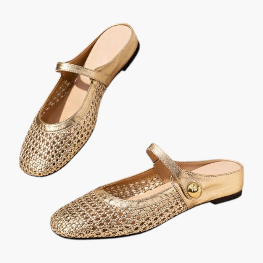 Chaussures Mules Femme avec Tige Tressée et Bride