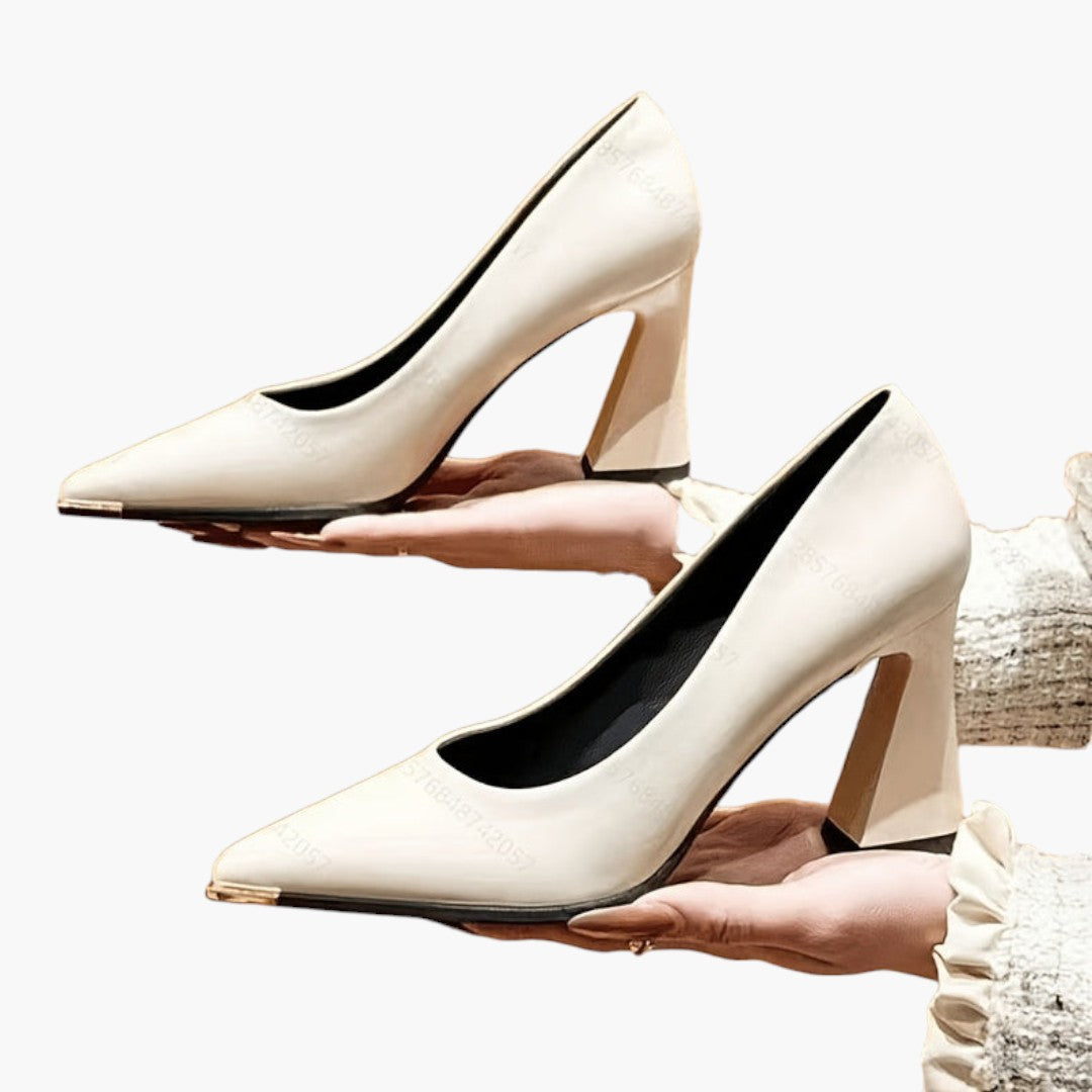 Chaussures Pointues Femmes avec Semelle en Caoutchouc