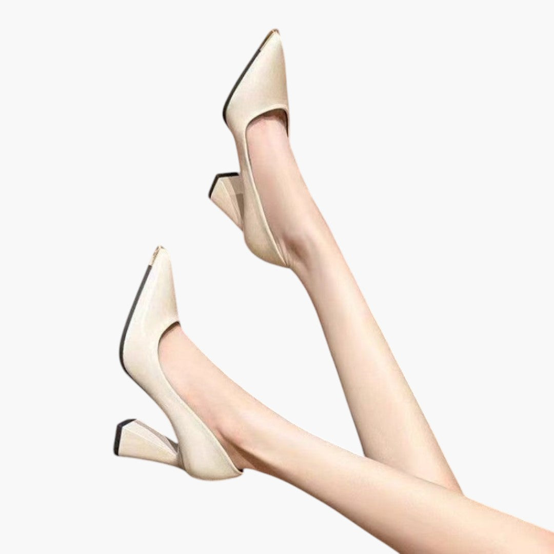 Chaussures Pointues Femmes avec Semelle en Caoutchouc