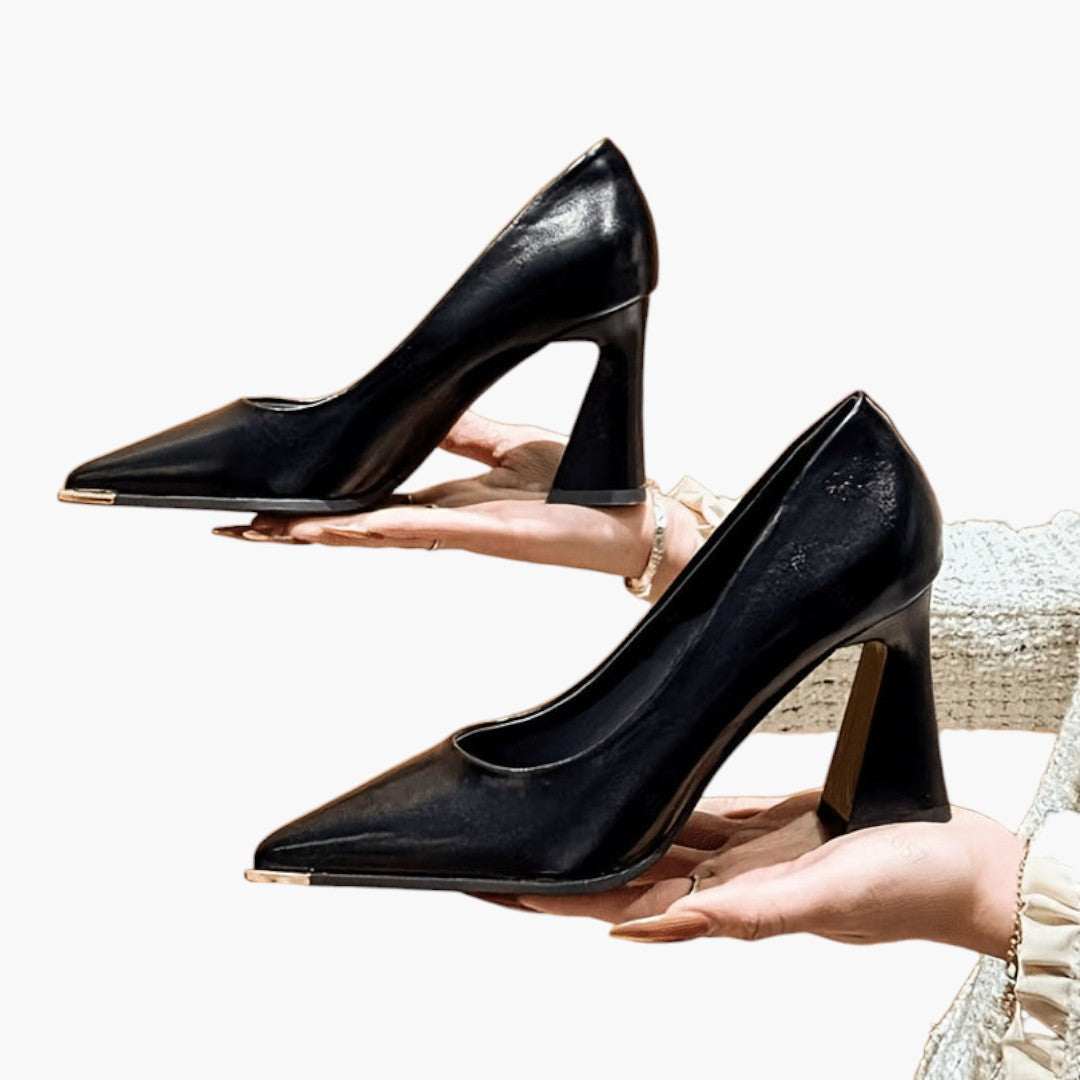 Chaussures Pointues Femmes avec Semelle en Caoutchouc