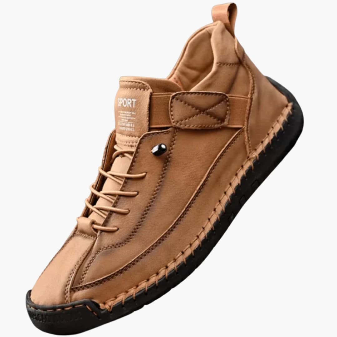 Chaussures à lacets pour hommes avec tige renforcée et semelle texturée