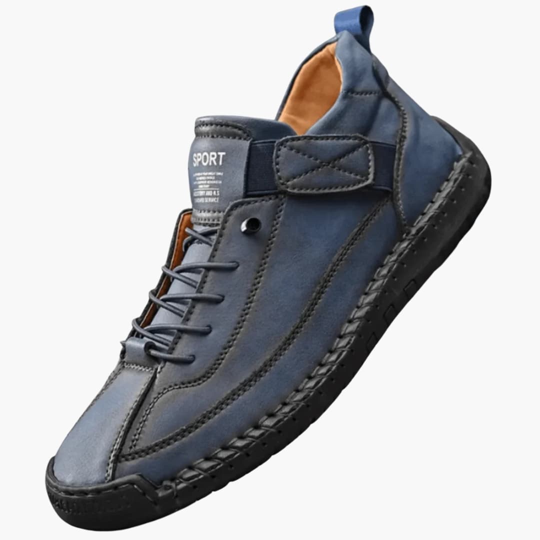 Chaussures à lacets pour hommes avec tige renforcée et semelle texturée