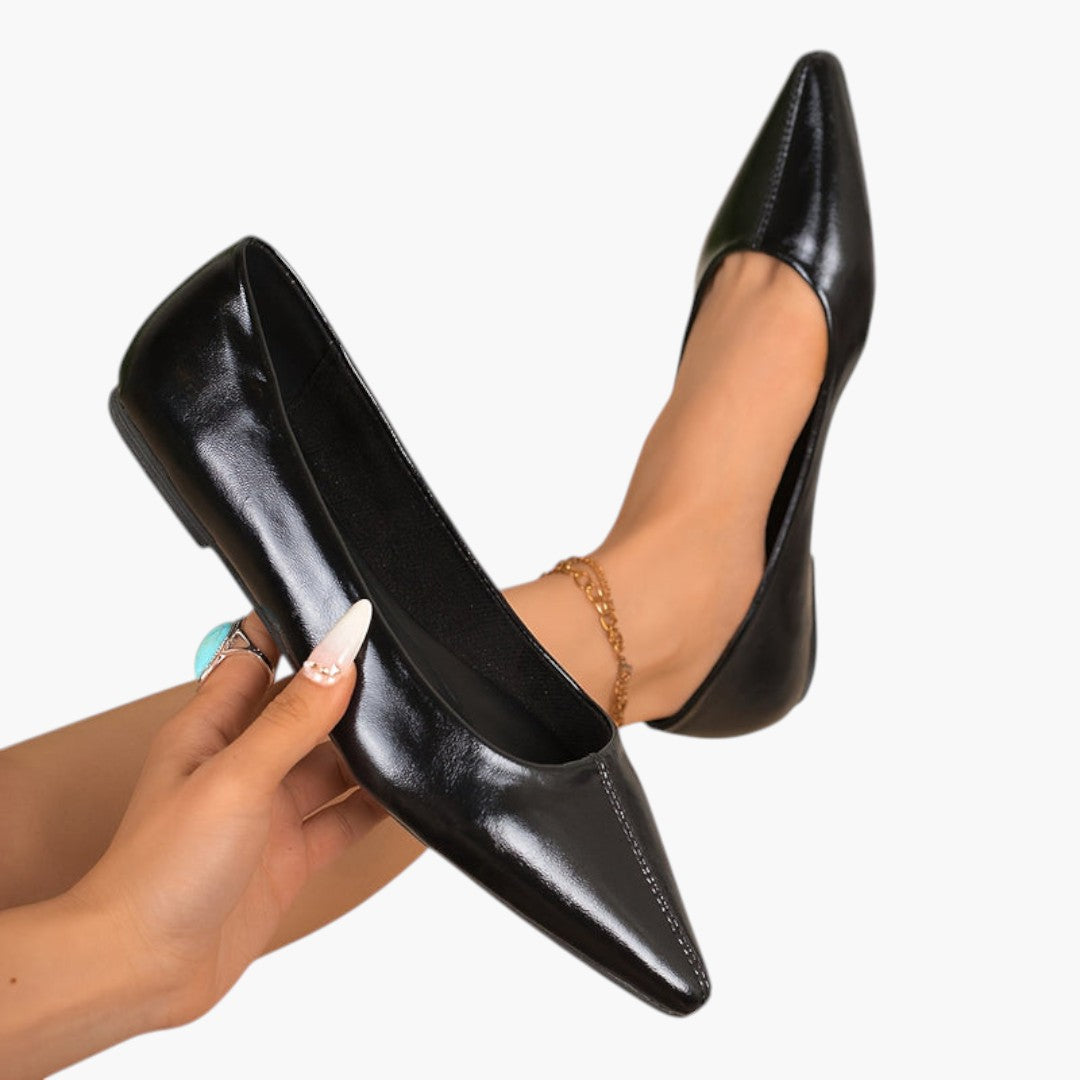 Chaussures plates femme avec bout pointu et semelle coussinée