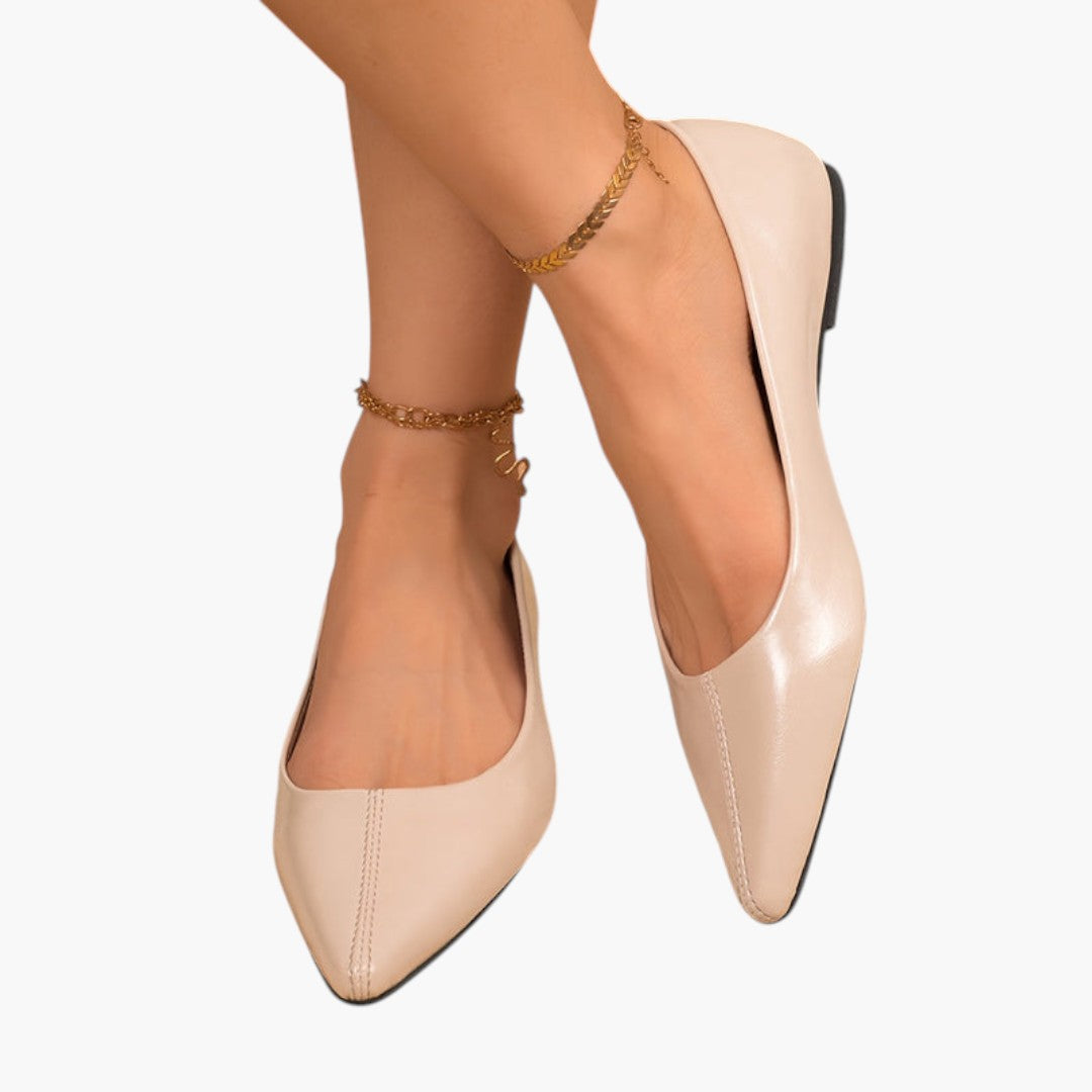 Chaussures plates femme avec bout pointu et semelle coussinée