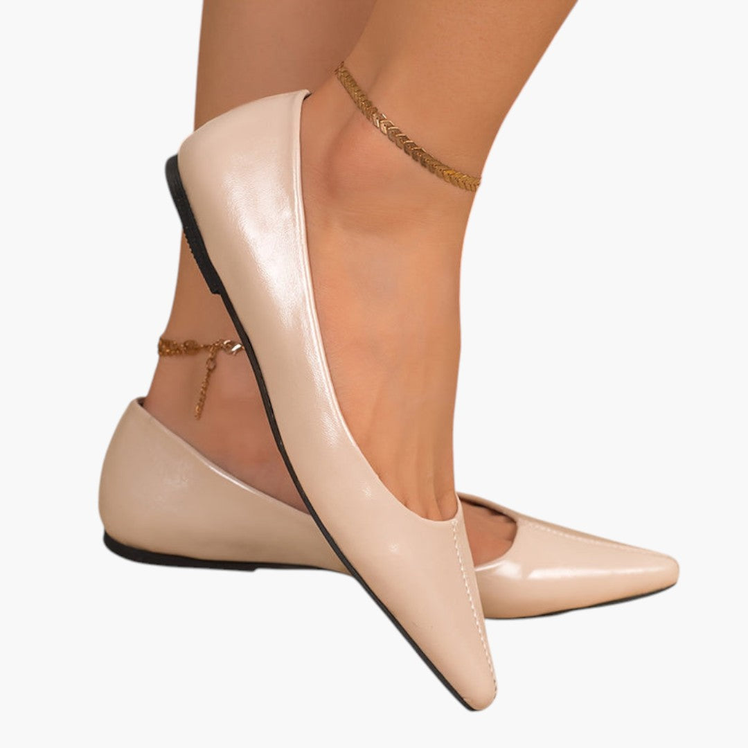 Chaussures plates femme avec bout pointu et semelle coussinée