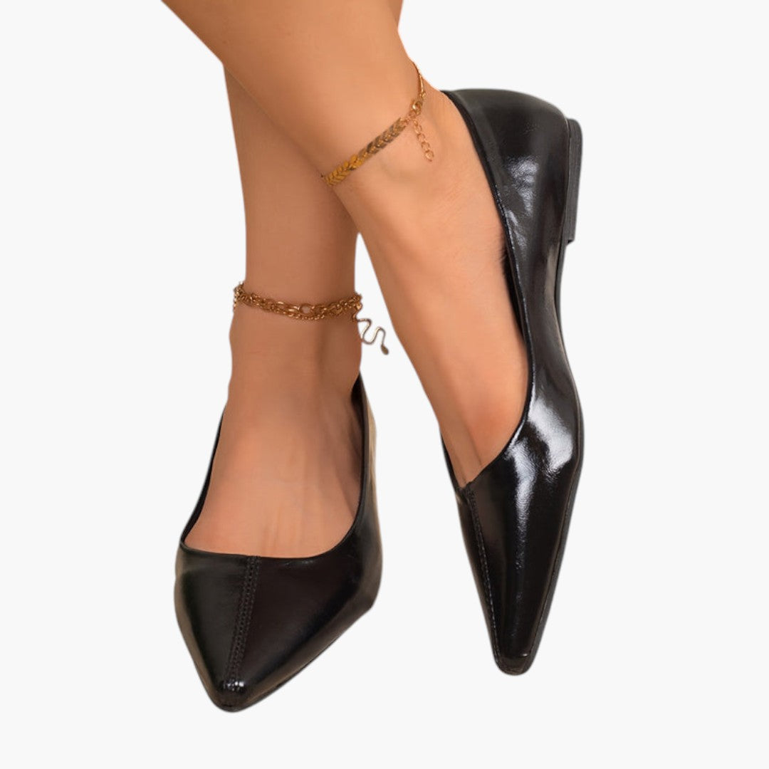 Chaussures plates femme avec bout pointu et semelle coussinée