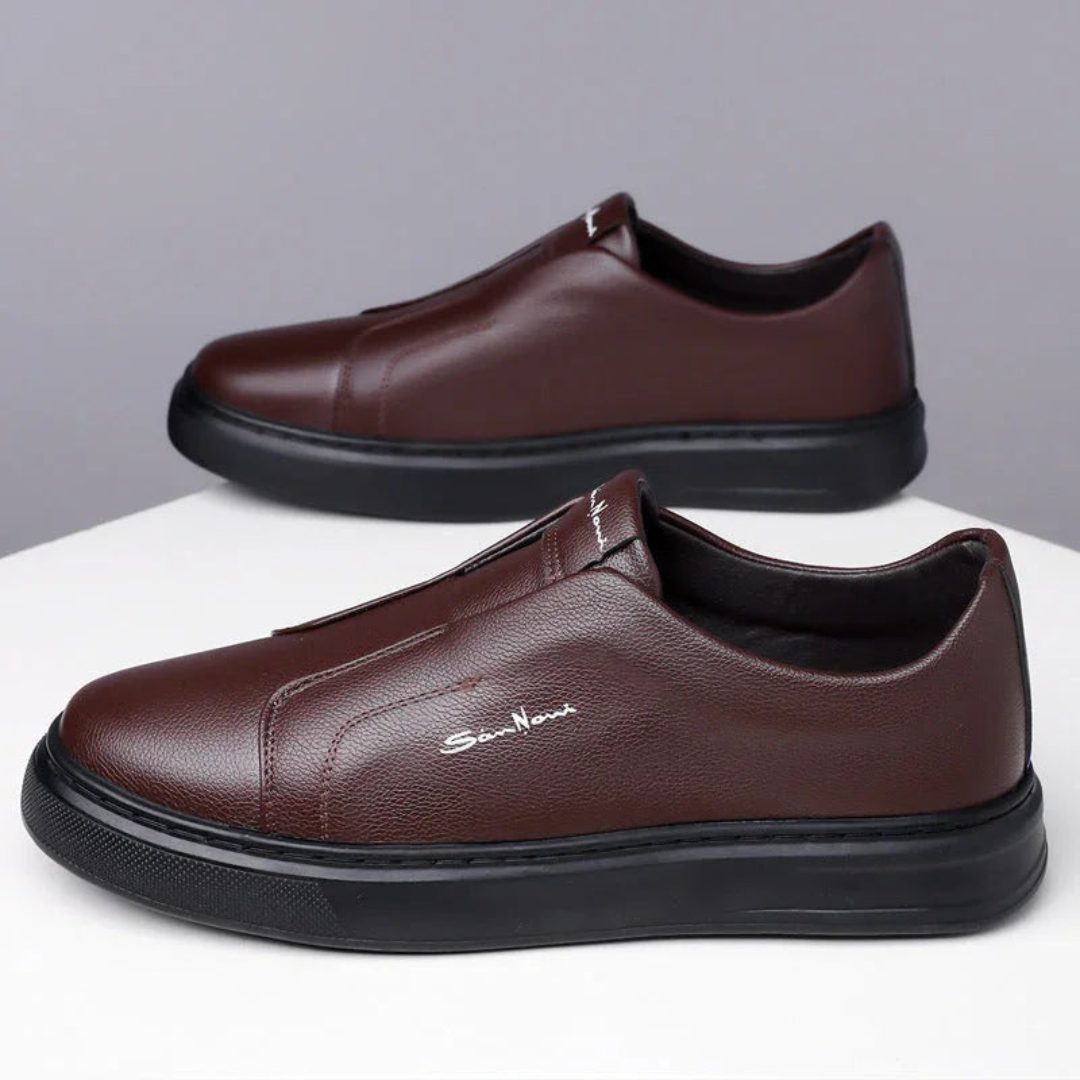 Chaussures sans lacets pour homme avec semelle antidérapante et design bas