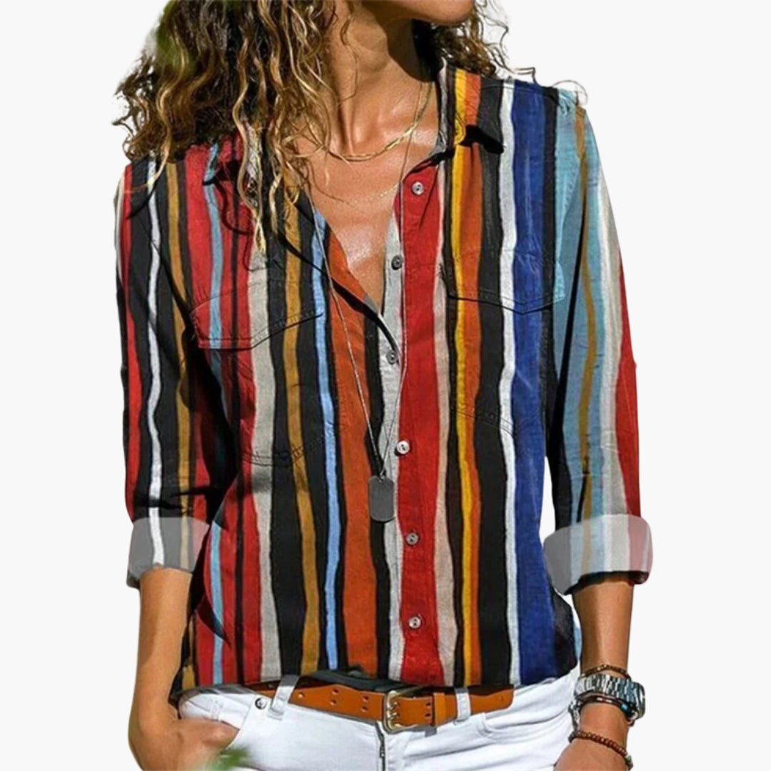 Camicia Donna con Collo e Chiusura a Bottoni