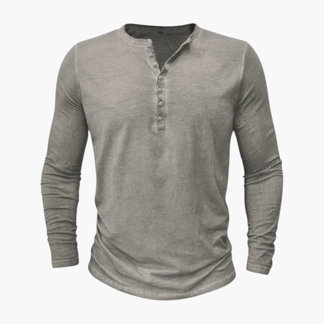 Chemise Henley Homme a Patte Boutonnée