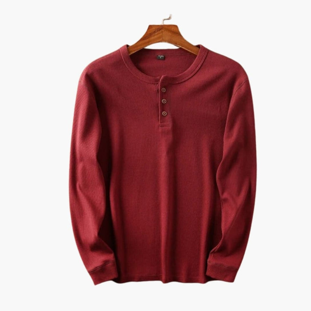 Chemise Henley Homme avec Patte Boutonnée