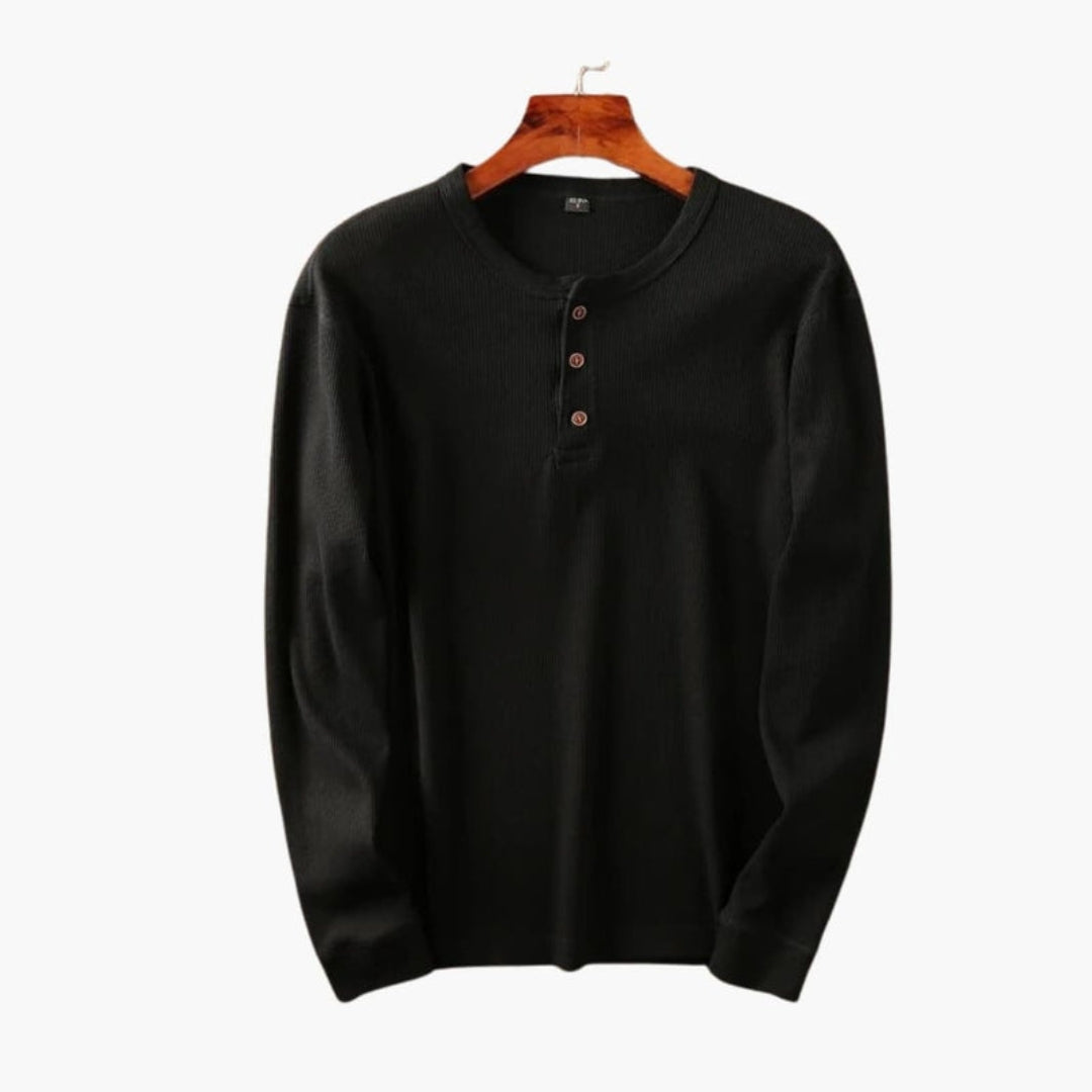 Chemise Henley Homme avec Patte Boutonnée