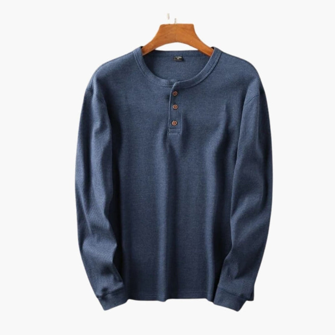 Chemise Henley Homme avec Patte Boutonnée