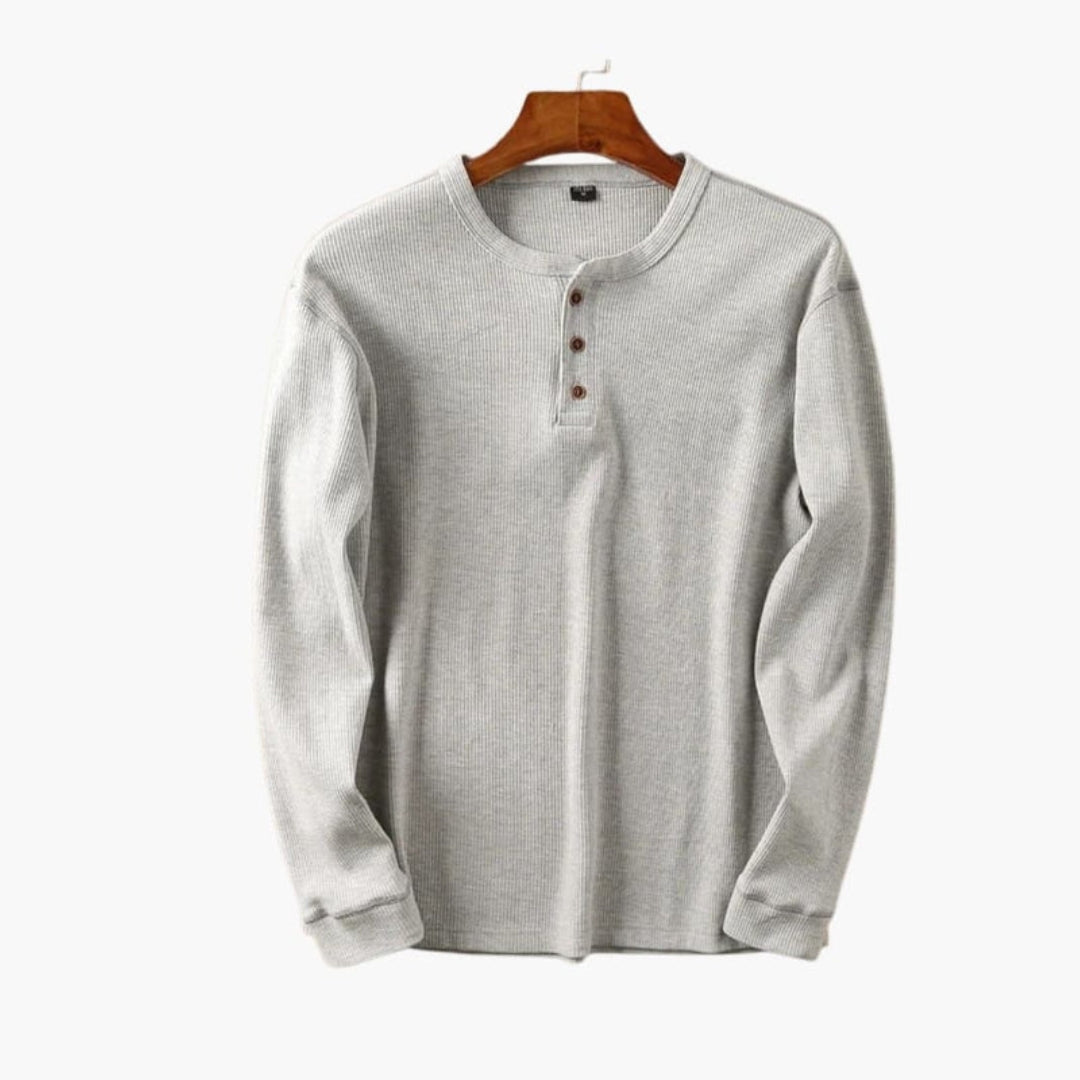 Chemise Henley Homme avec Patte Boutonnée