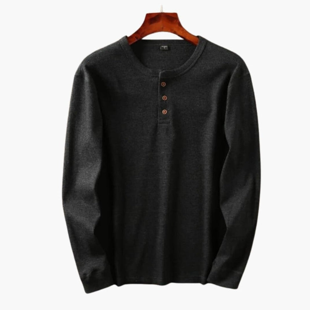 Chemise Henley Homme avec Patte Boutonnée
