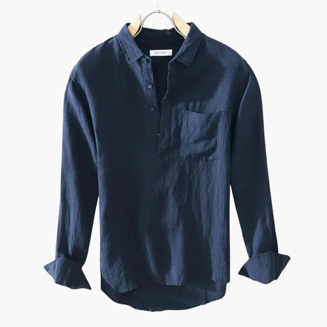 Chemise Homme à Manches Longues avec Poche Poitrine