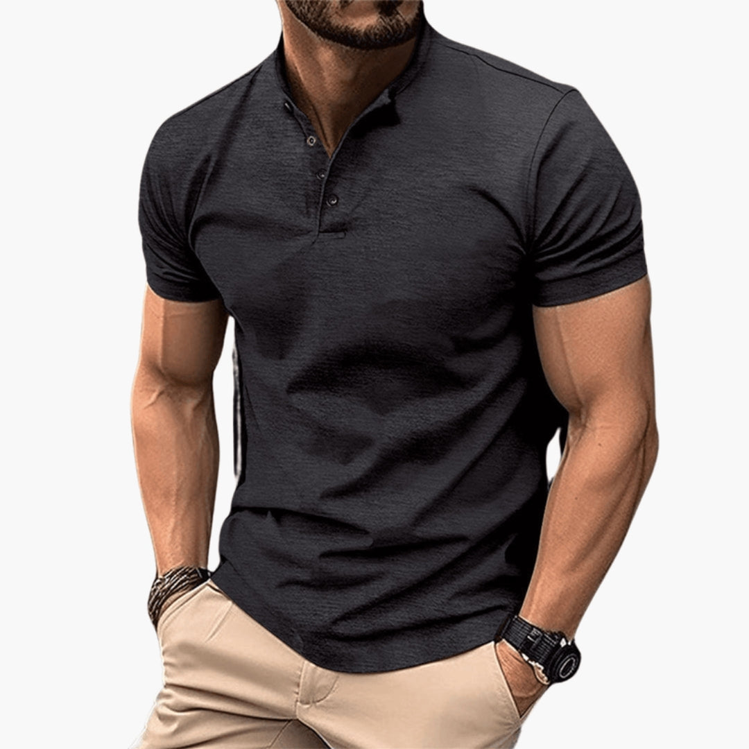 Chemise Polo Homme avec Encolure Henley
