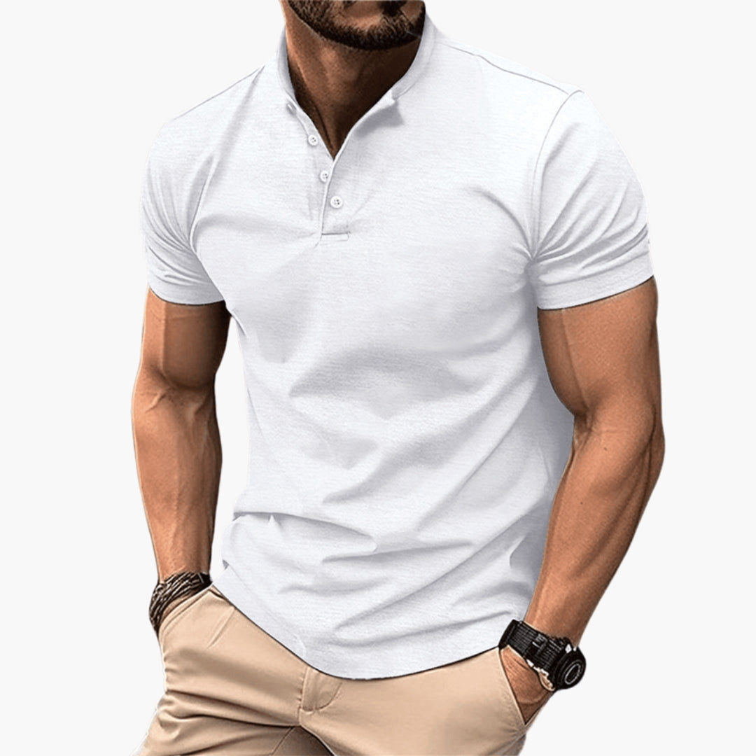 Chemise Polo Homme avec Encolure Henley