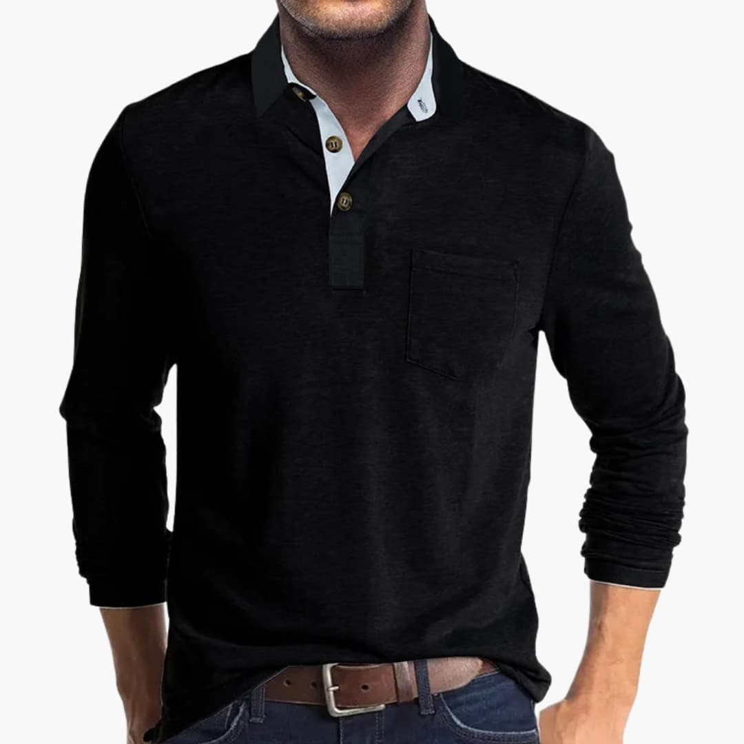 Chemise business homme à manches longues avec coupe droite et style classique