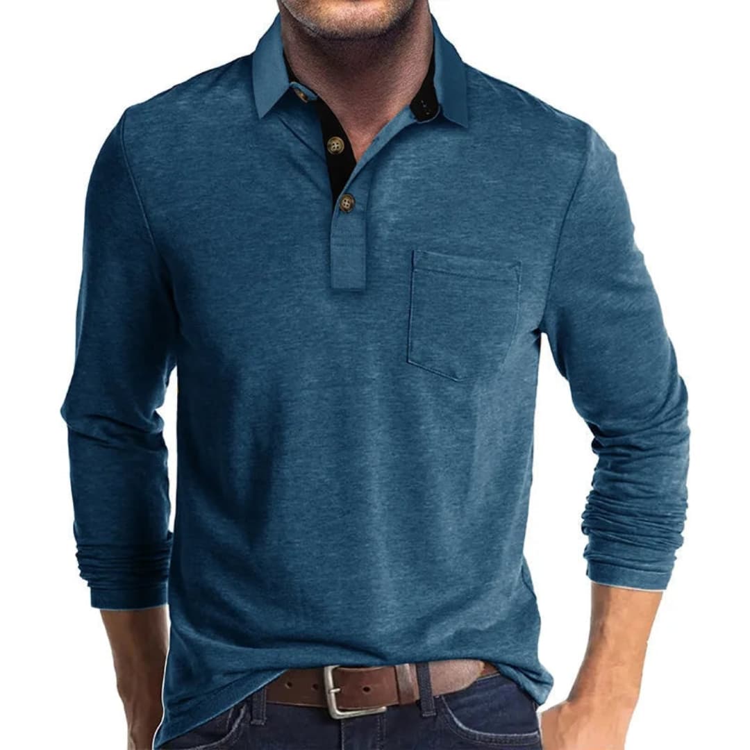 Chemise business homme à manches longues avec coupe droite et style classique