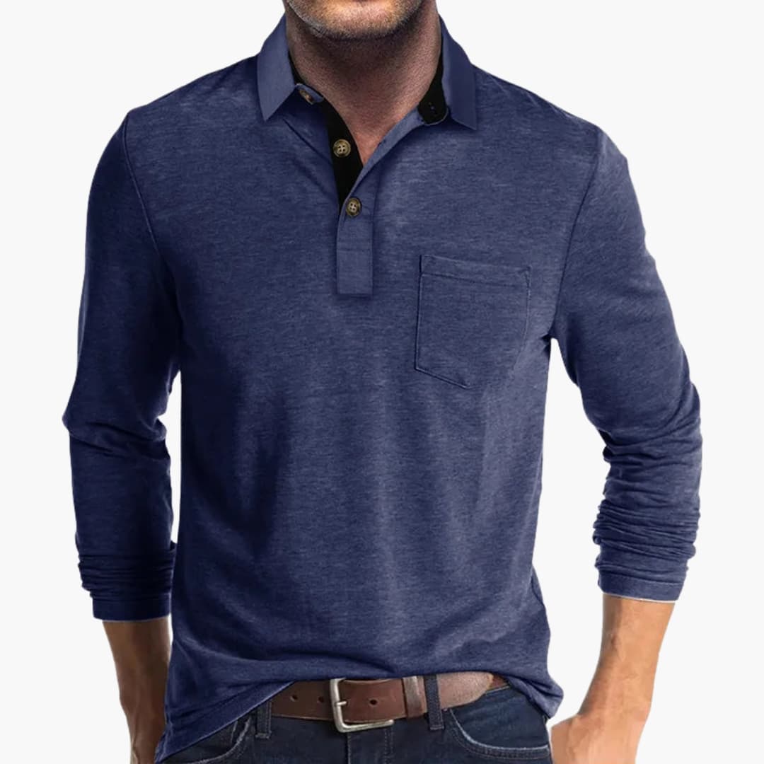 Chemise business homme à manches longues avec coupe droite et style classique