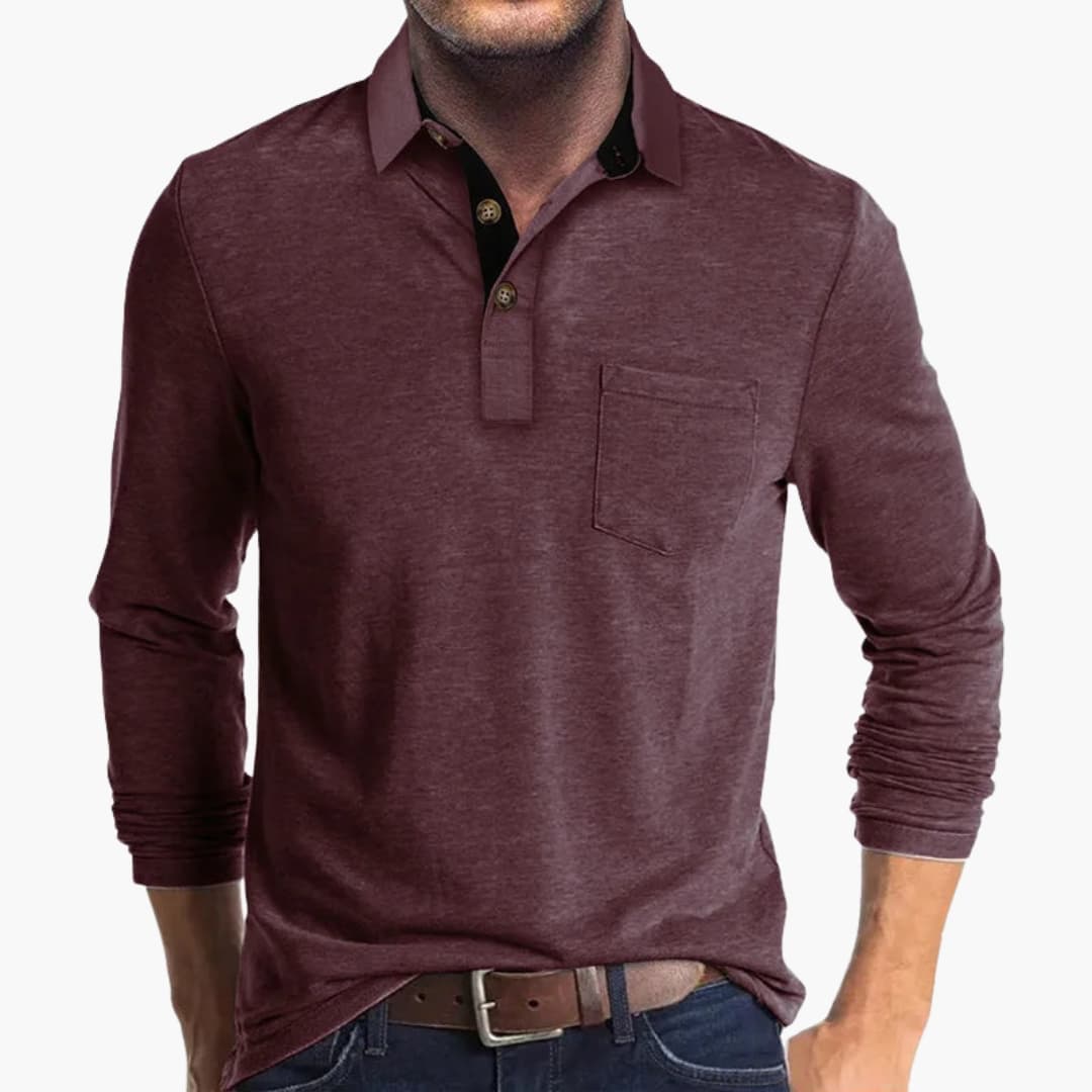 Chemise business homme à manches longues avec coupe droite et style classique