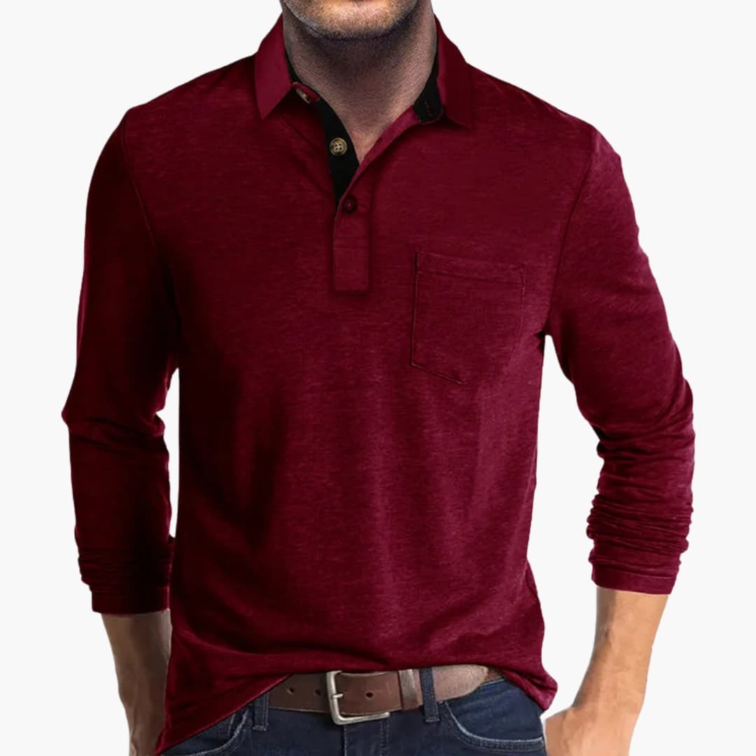 Chemise business homme à manches longues avec coupe droite et style classique
