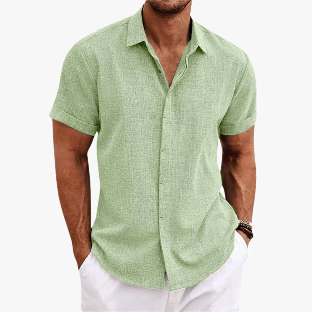 Camicia uomo con colletto classico e maniche corte