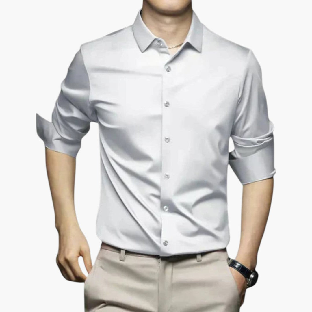 Chemise homme à col classique et patte de boutonnage