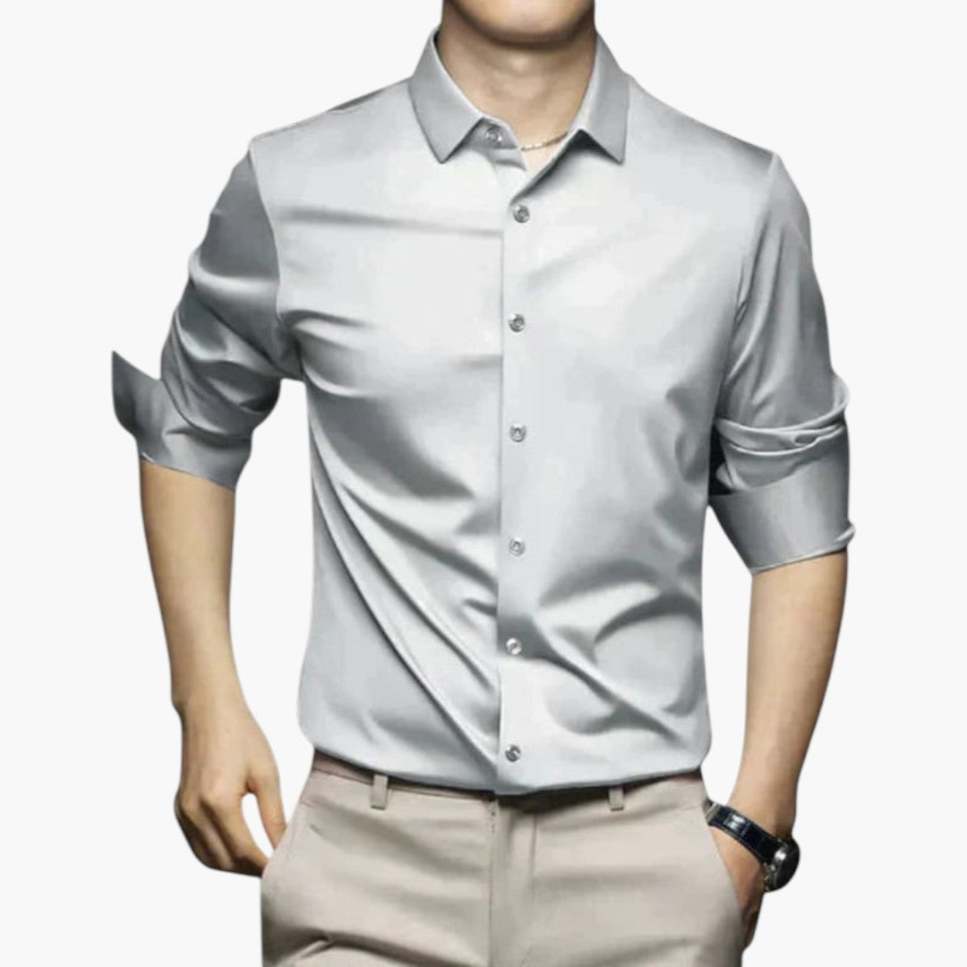 Chemise homme à col classique et patte de boutonnage