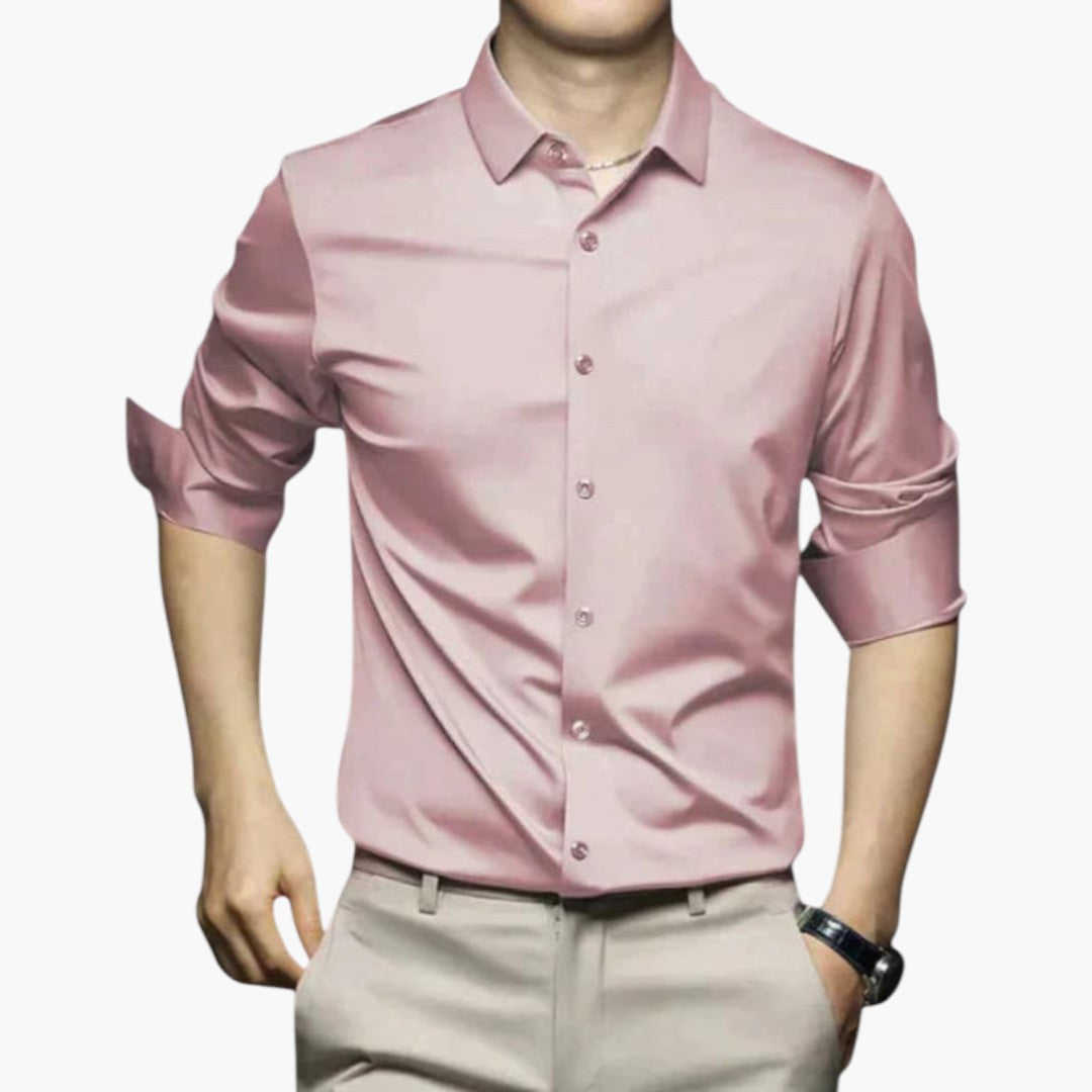 Chemise homme à col classique et patte de boutonnage