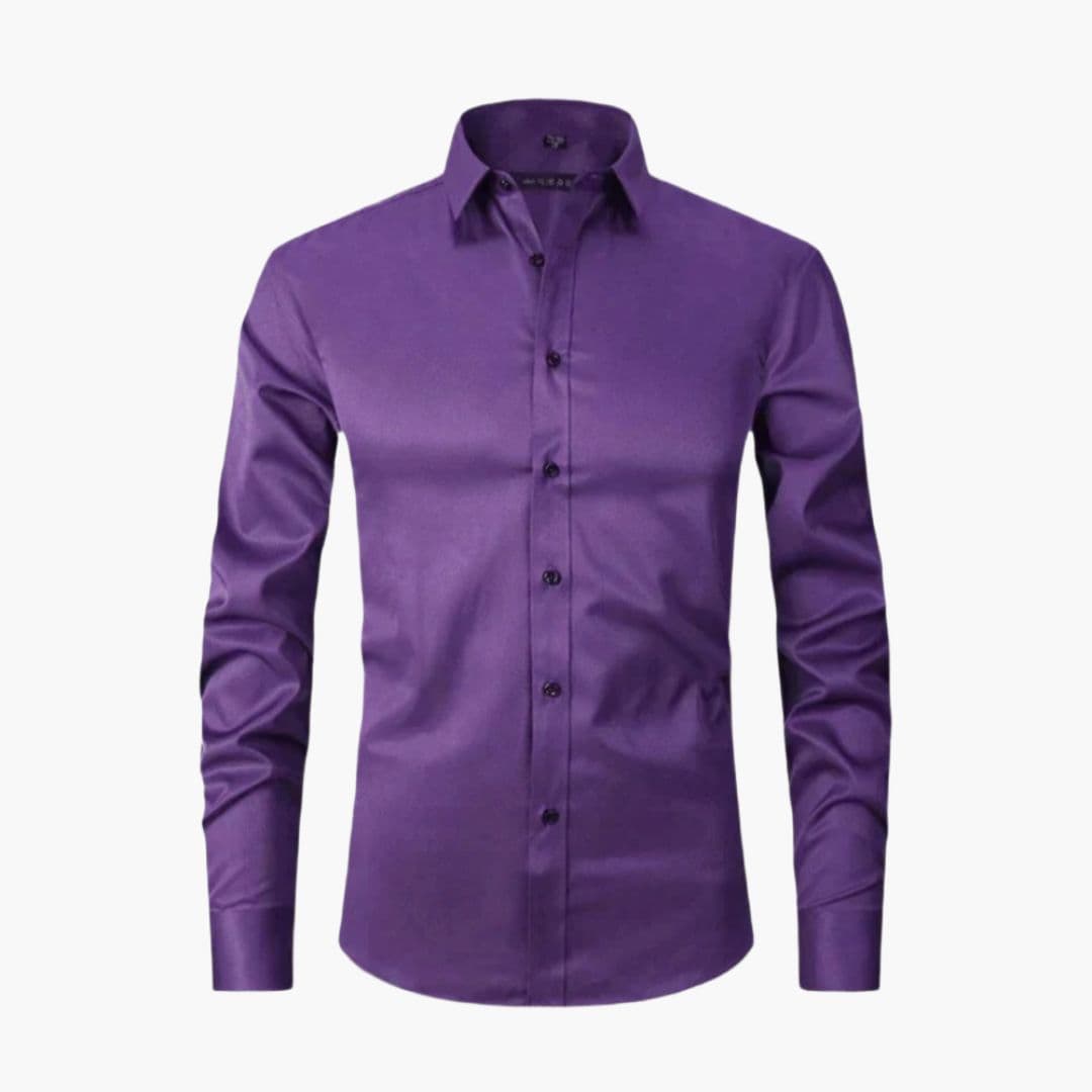 Chemise homme ajustée à manches longues