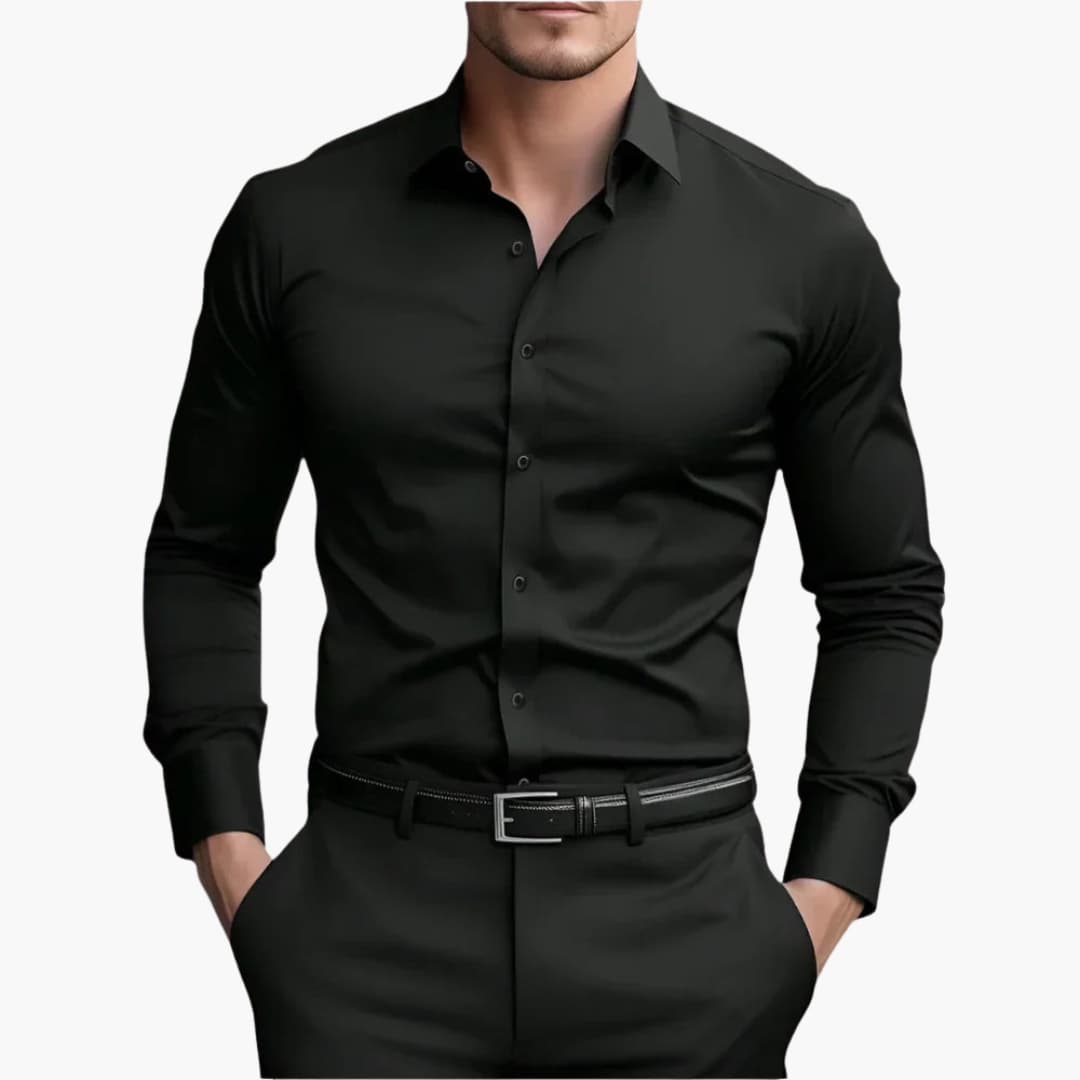 Chemise homme coupe ajustée avec fermeture boutonnée