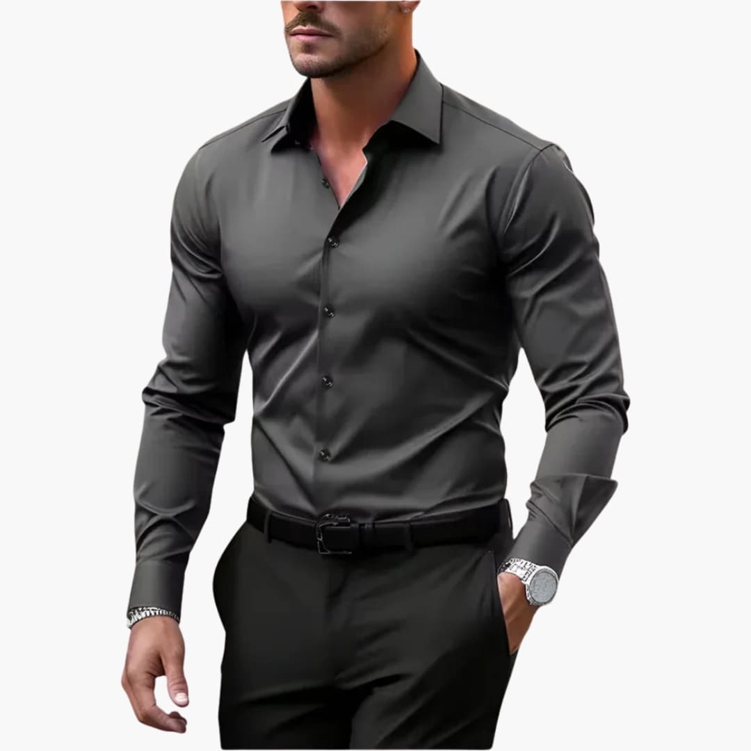 Chemise homme coupe ajustée avec fermeture boutonnée