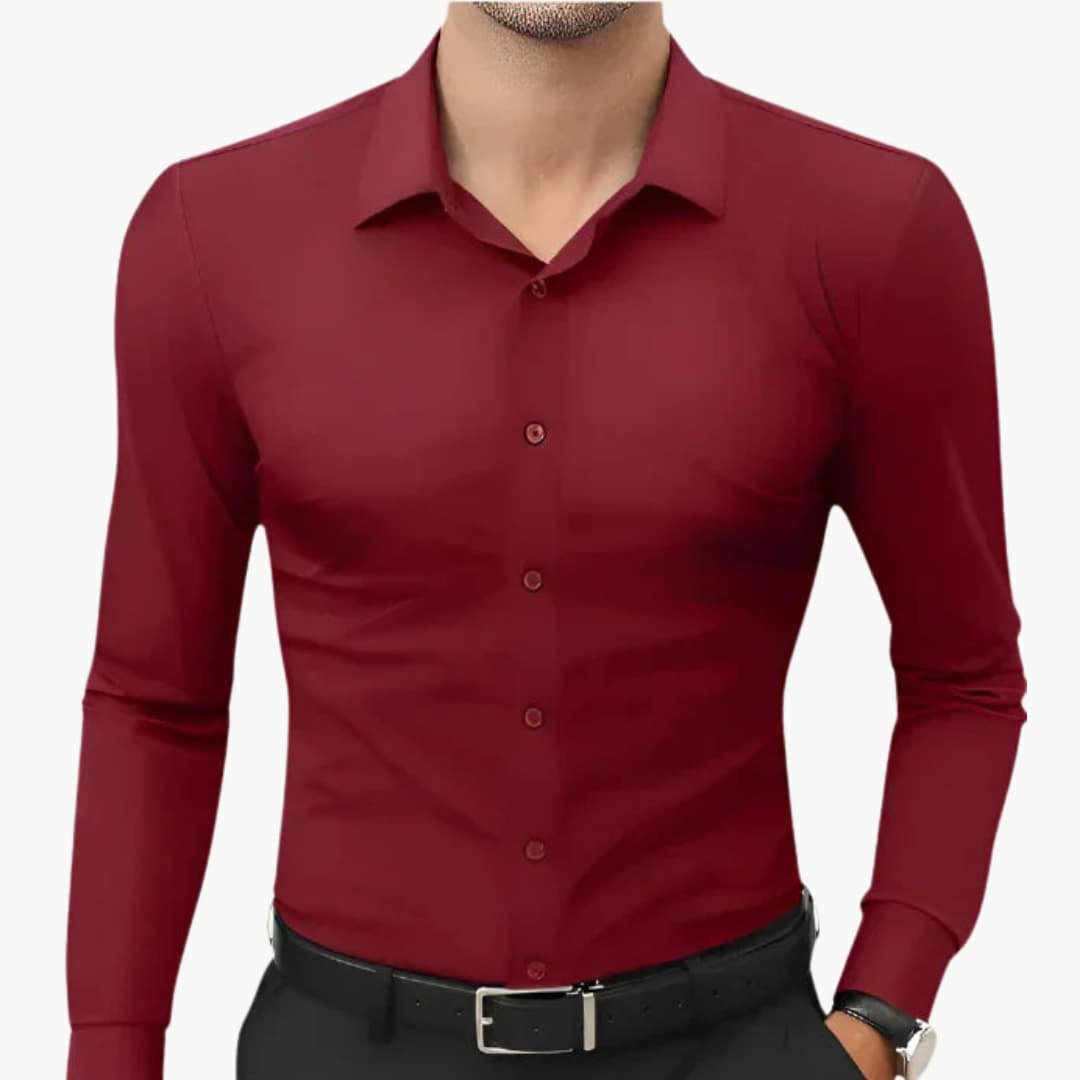 Chemise homme coupe ajustée avec fermeture boutonnée
