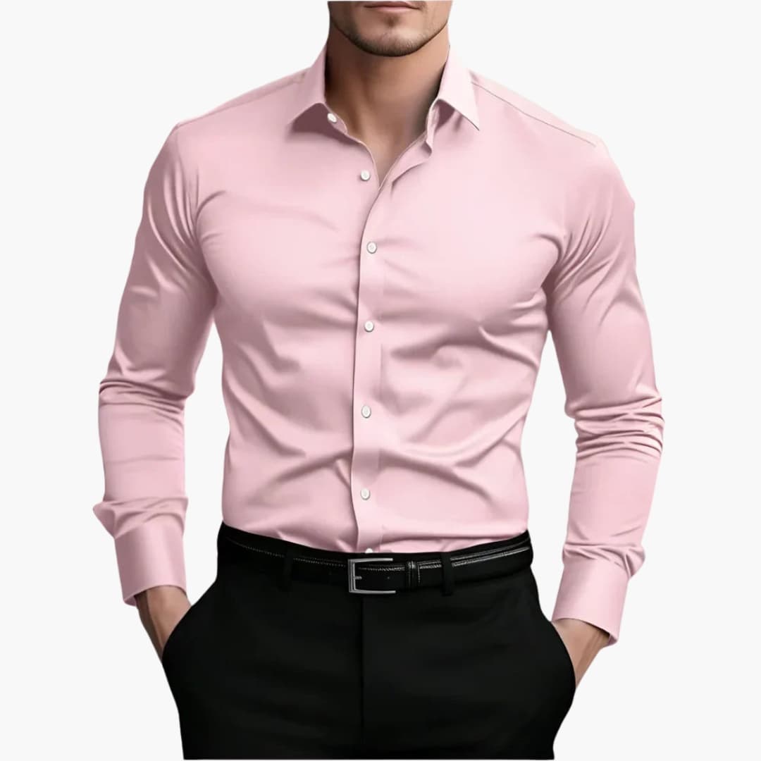 Chemise homme coupe ajustée avec fermeture boutonnée