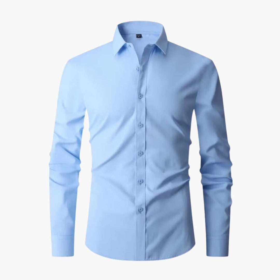 Camisa de homem com mangas compridas e gola clássica
