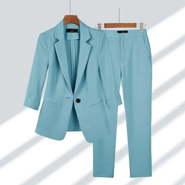 Tailleur Femme Élégant | Ensemble Blazer et Pantalon Polyvalent