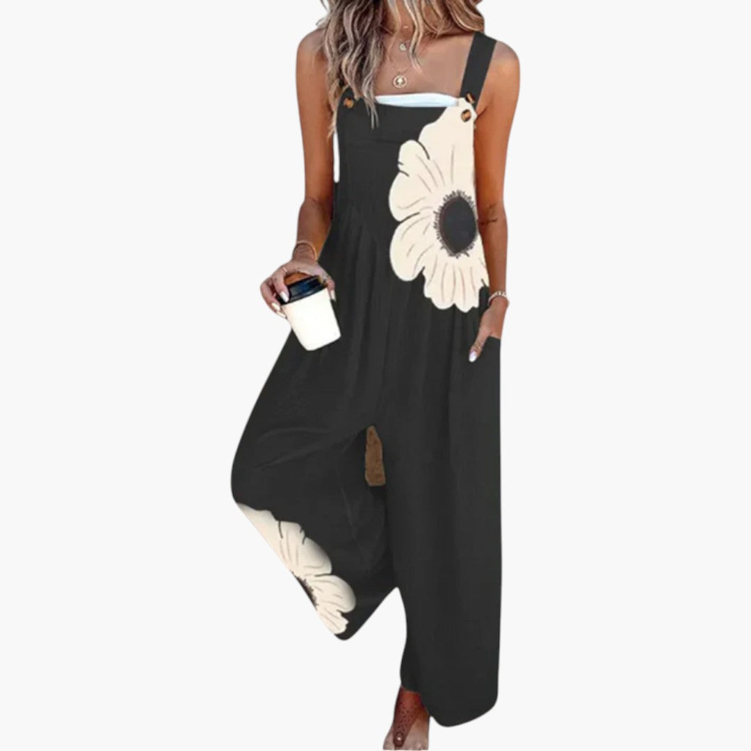 Combinaison Femme avec Bretelles Réglables et Jambes Larges