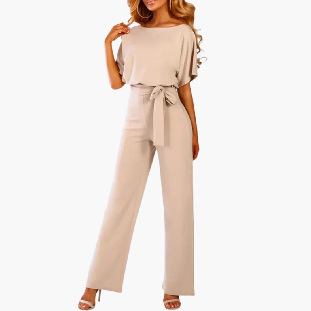 Combinaison Femme avec Taille Ceinturée et Pantalon Large