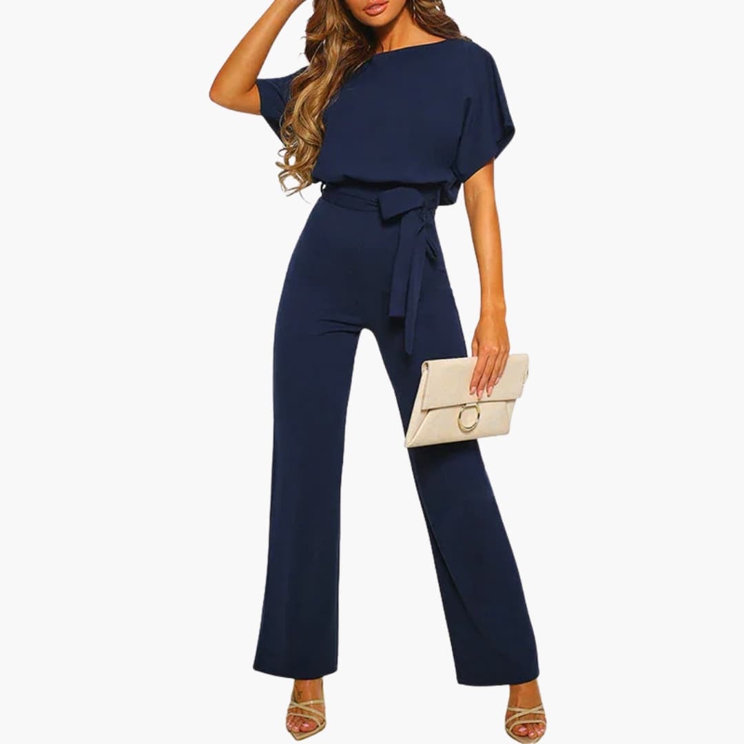 Combinaison Femme avec Taille Ceinturée et Pantalon Large