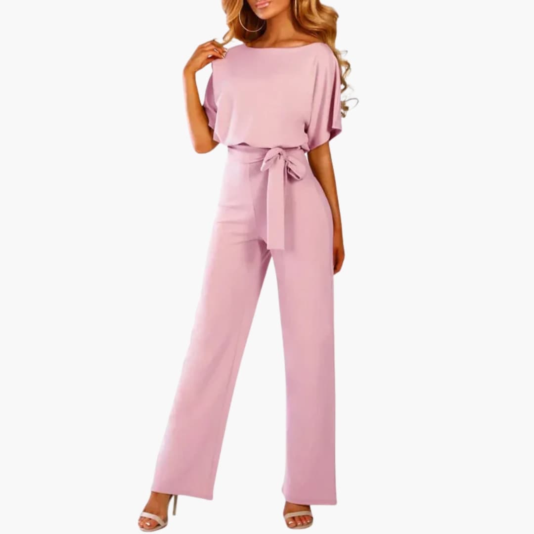 Combinaison Femme avec Taille Ceinturée et Pantalon Large