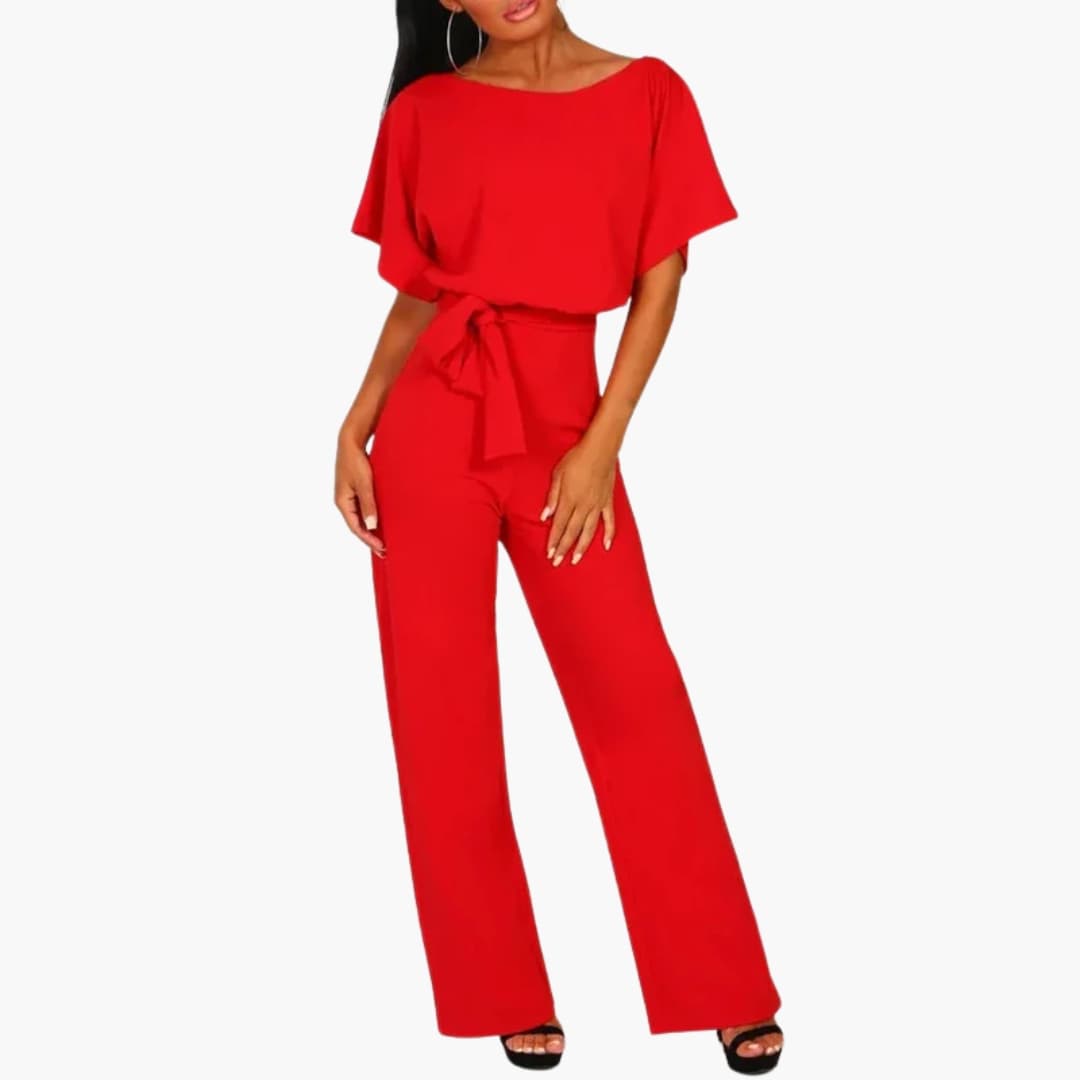 Combinaison Femme avec Taille Ceinturée et Pantalon Large