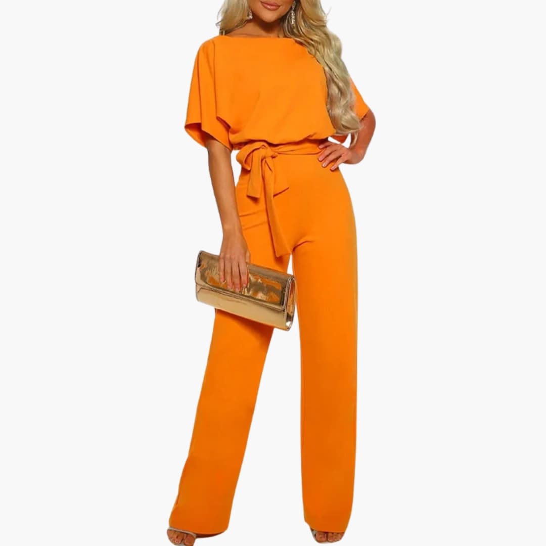 Combinaison Femme avec Taille Ceinturée et Pantalon Large