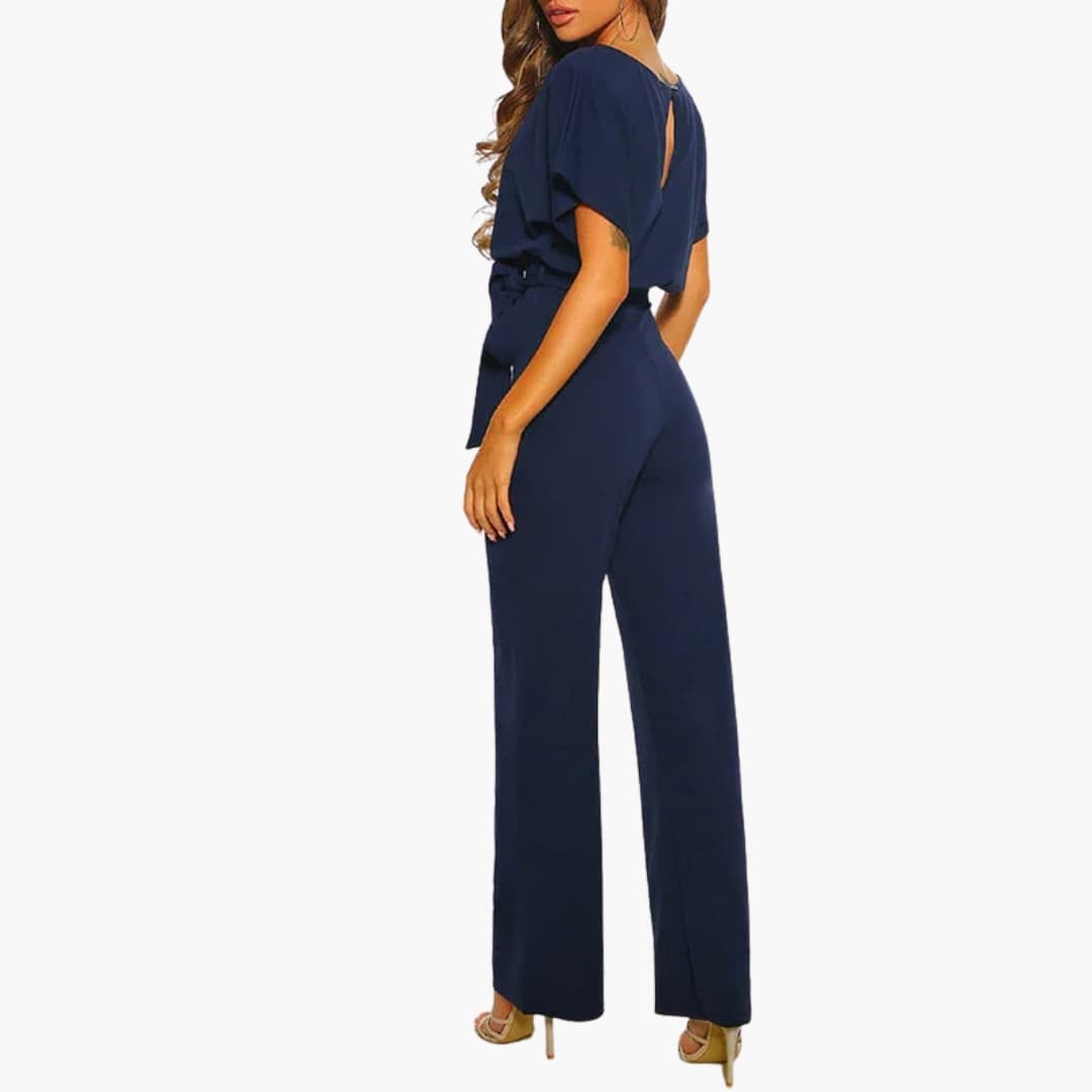 Combinaison Femme avec Taille Ceinturée et Pantalon Large