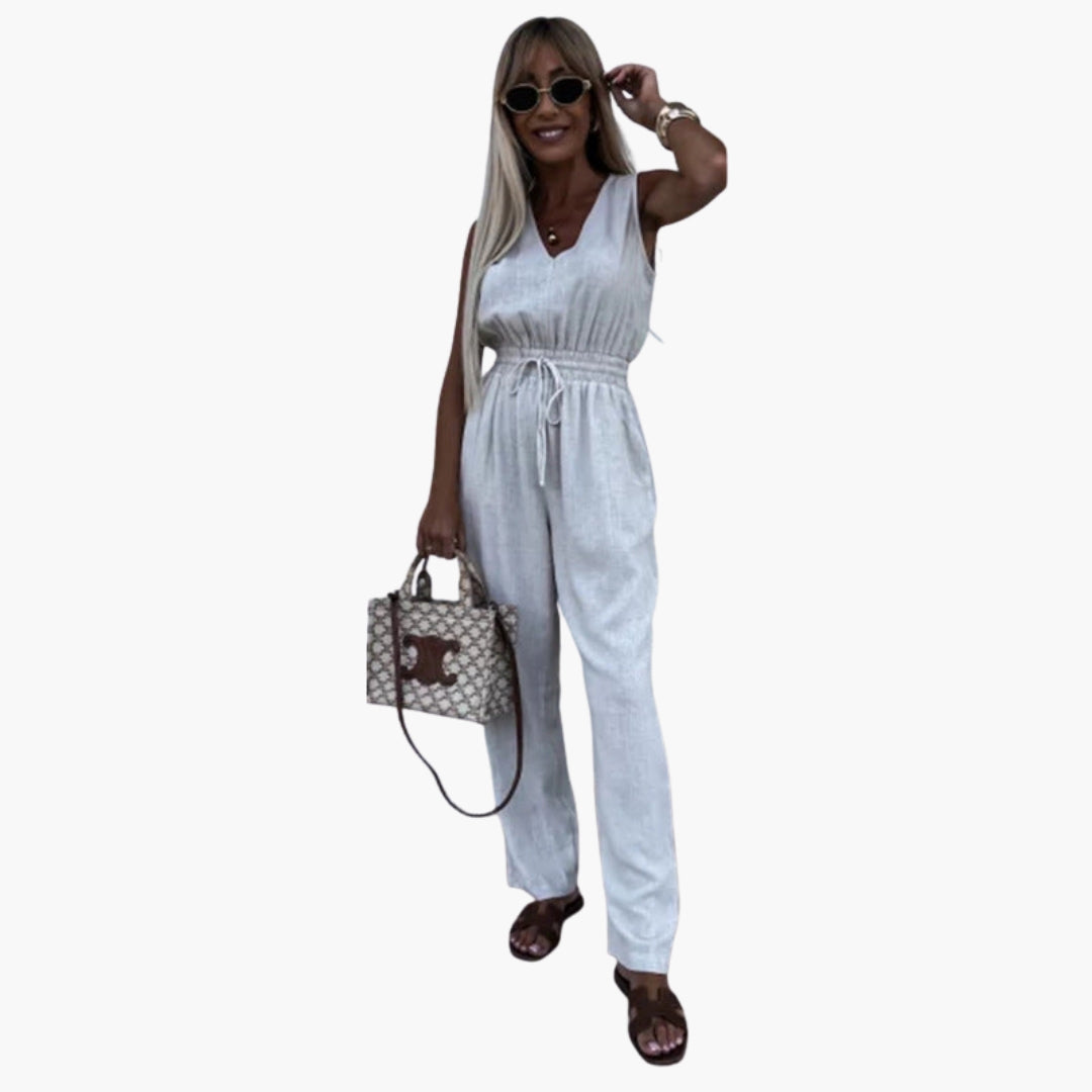 Combinaison femme avec encolure en V