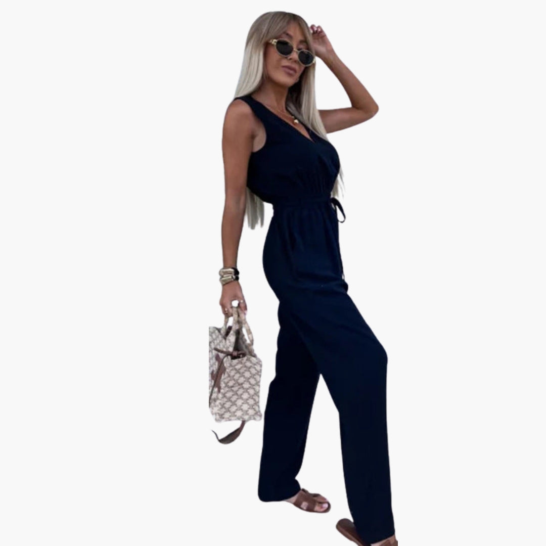 Combinaison femme avec encolure en V