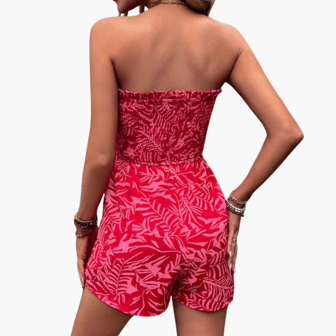 Tuta donna con scollo senza spalline
