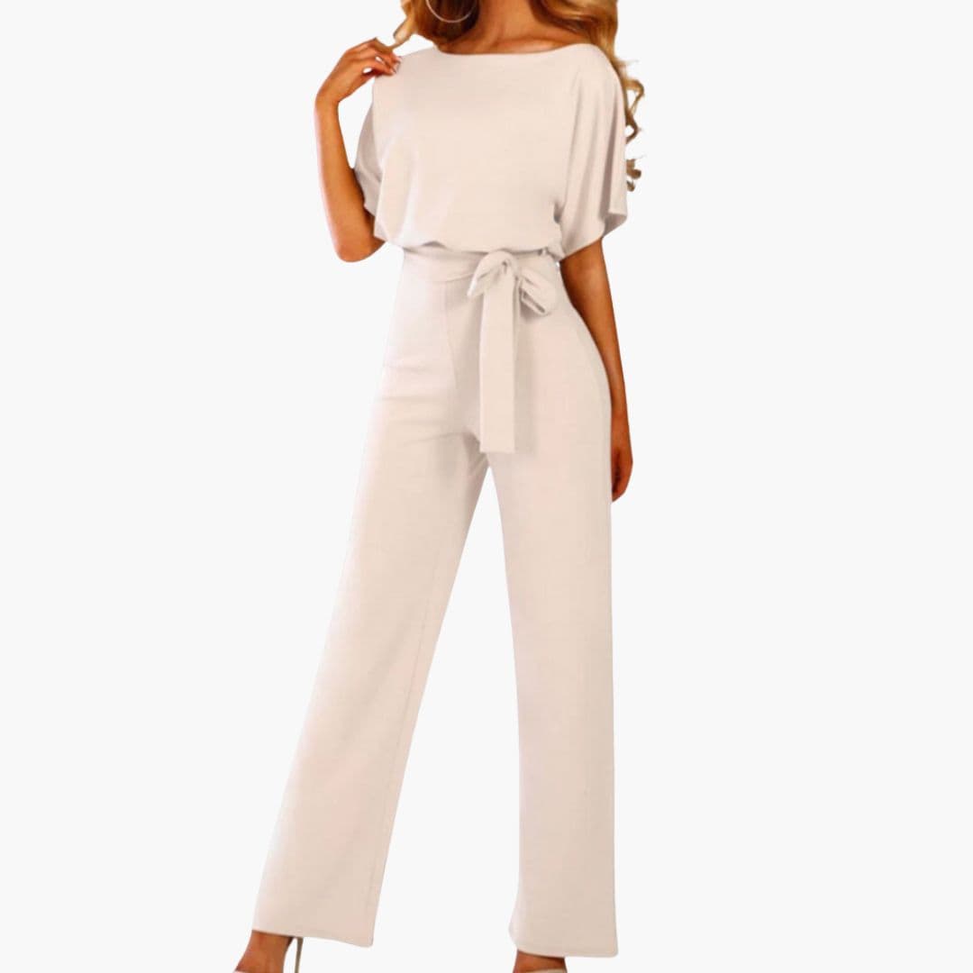 Combinaison femme avec taille ceinturée